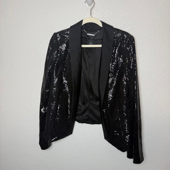 White House Black Market Black Sequin Blazer - Picture 2 of 8